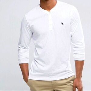 NWT Abercrombie BOYS white Long Sleeve Shirt